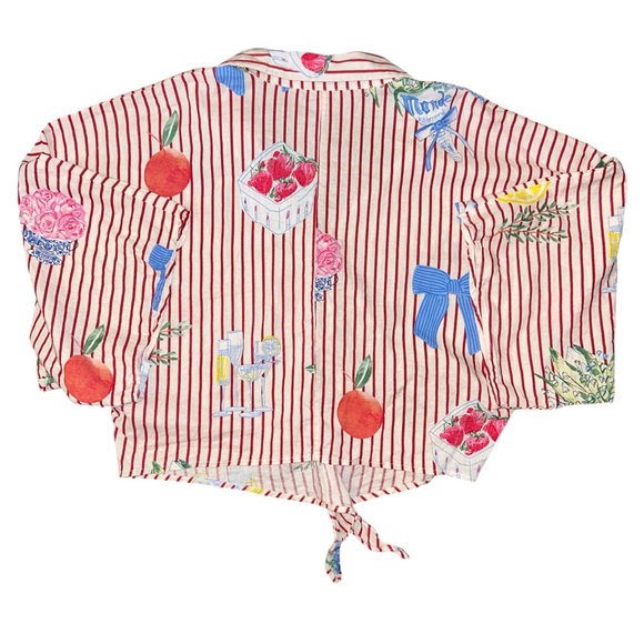 Calypso St. Barth Striped Multicolor Blouse - Picture 2 of 4